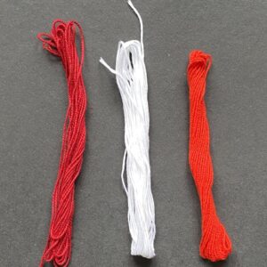 Embroidery Cotton Threads for Macrame Woven Bracelet (Strip Pattern)