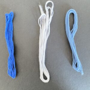 Embroidery Cotton Threads for Macrame Woven Bracelet - Blue Diamond Chain