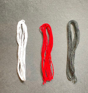 Embroidery Cotton Threads for Macrame Woven Bracelet - Poké Ball