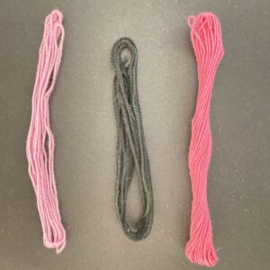Embroidery Cotton Threads for Macrame Woven Bracelet - Peach Blossom Pattern