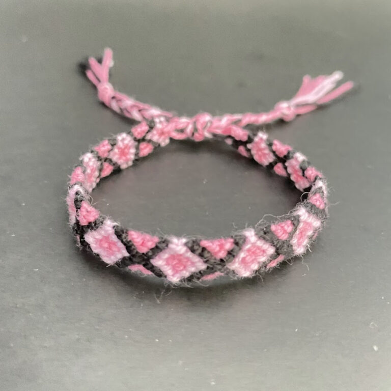 Macrame Braided Bracelet – Peach Blossom