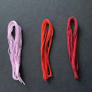 Embroidery Cotton Threads for Macrame Woven Bracelet - 3-Color Red Wristband
