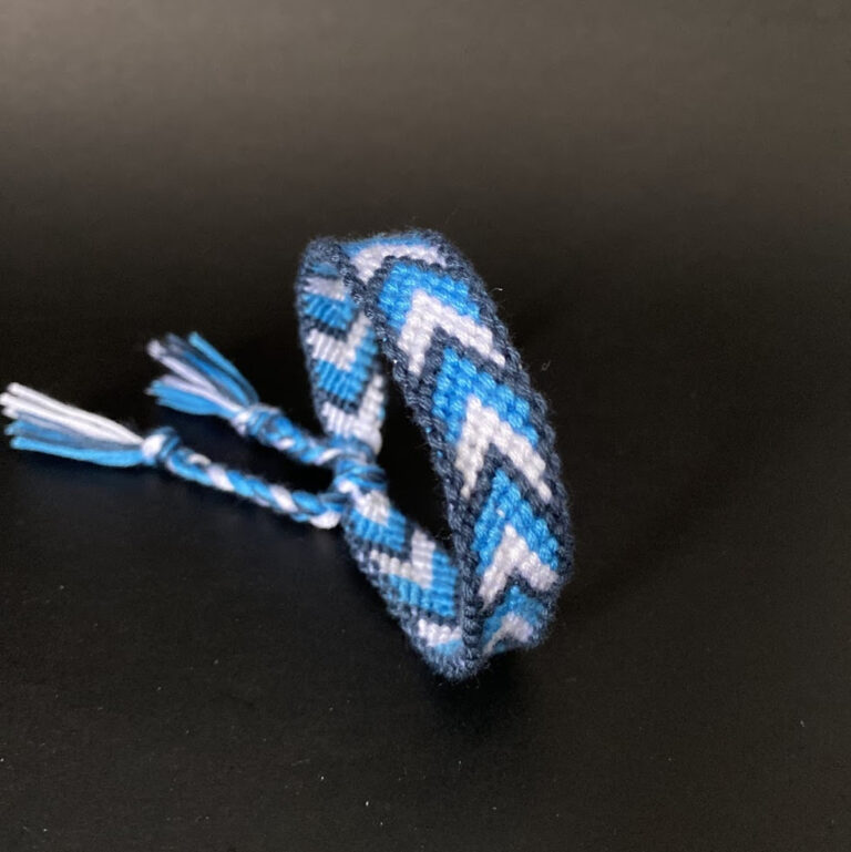 Cotton Hand Woven Bracelet – Mostly Blue